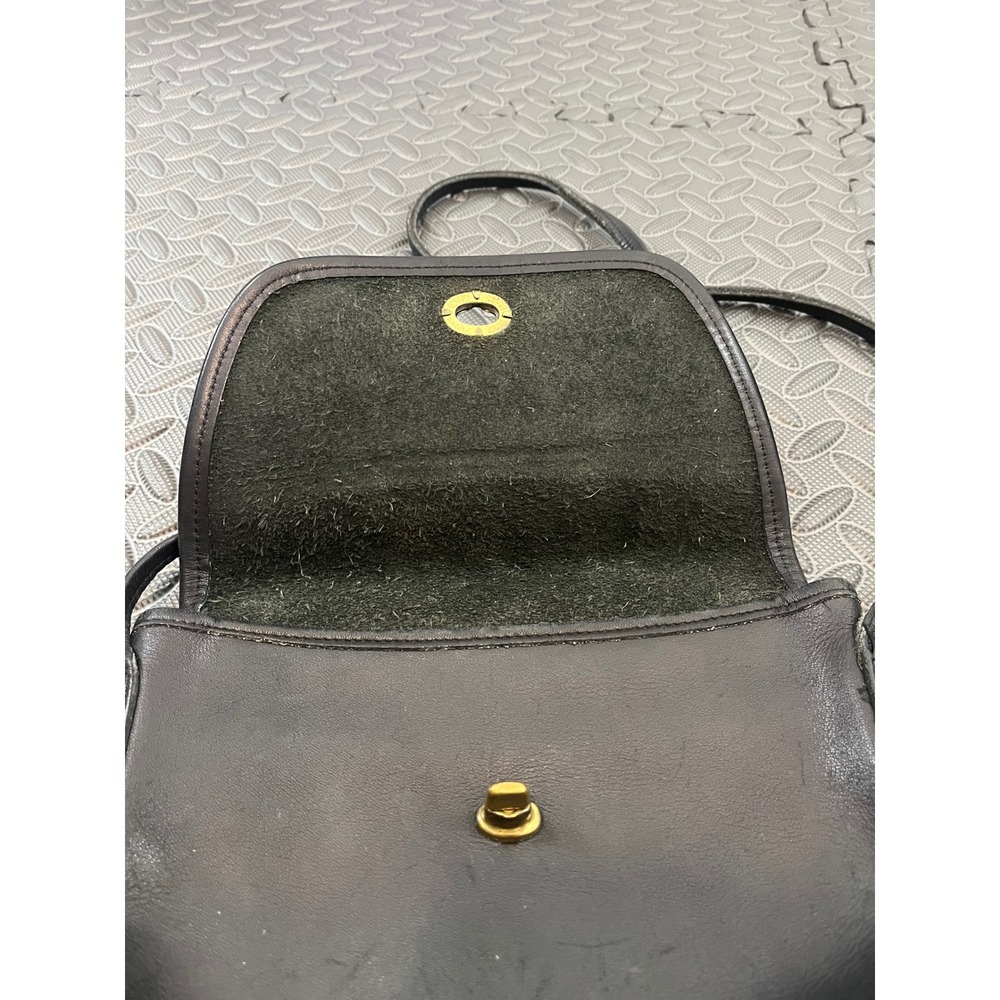 Coach Crossbody Bag Womens OS Black Vintage Leather Turnlock Made in USA - Picture 8 of 12